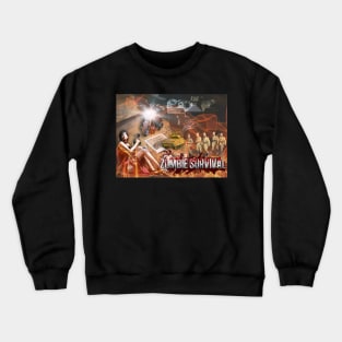 ZOMBIE SURVIVAL ART PRINTS Crewneck Sweatshirt